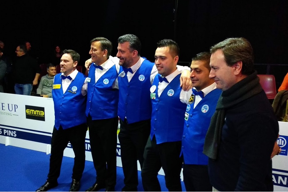 Italy wins the first world championship of five-pin national teams in Lugano.