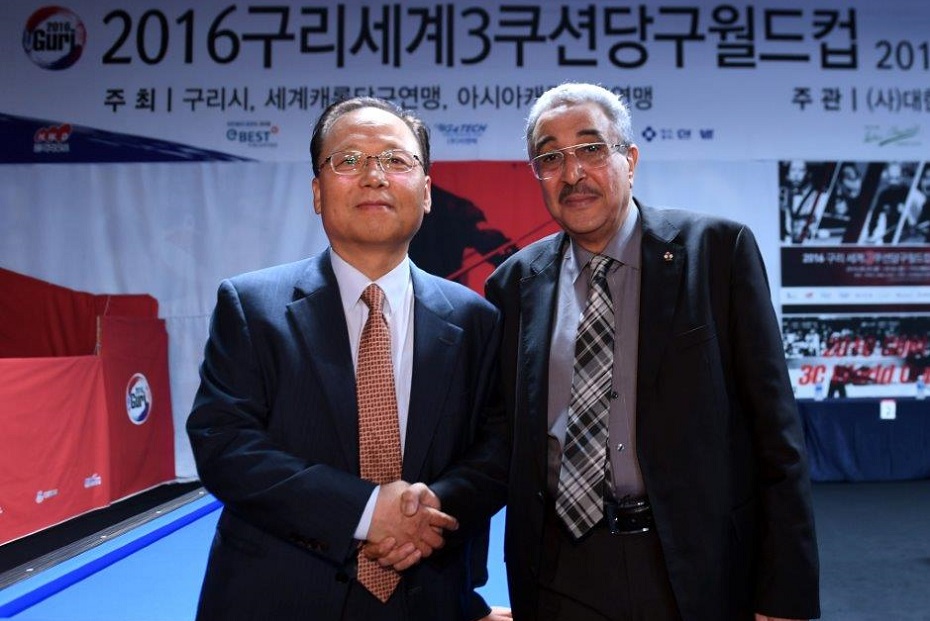 Mr. NAM Sam Hyun, new KBF President, and Mr. Farouk El Barki, UMB President.