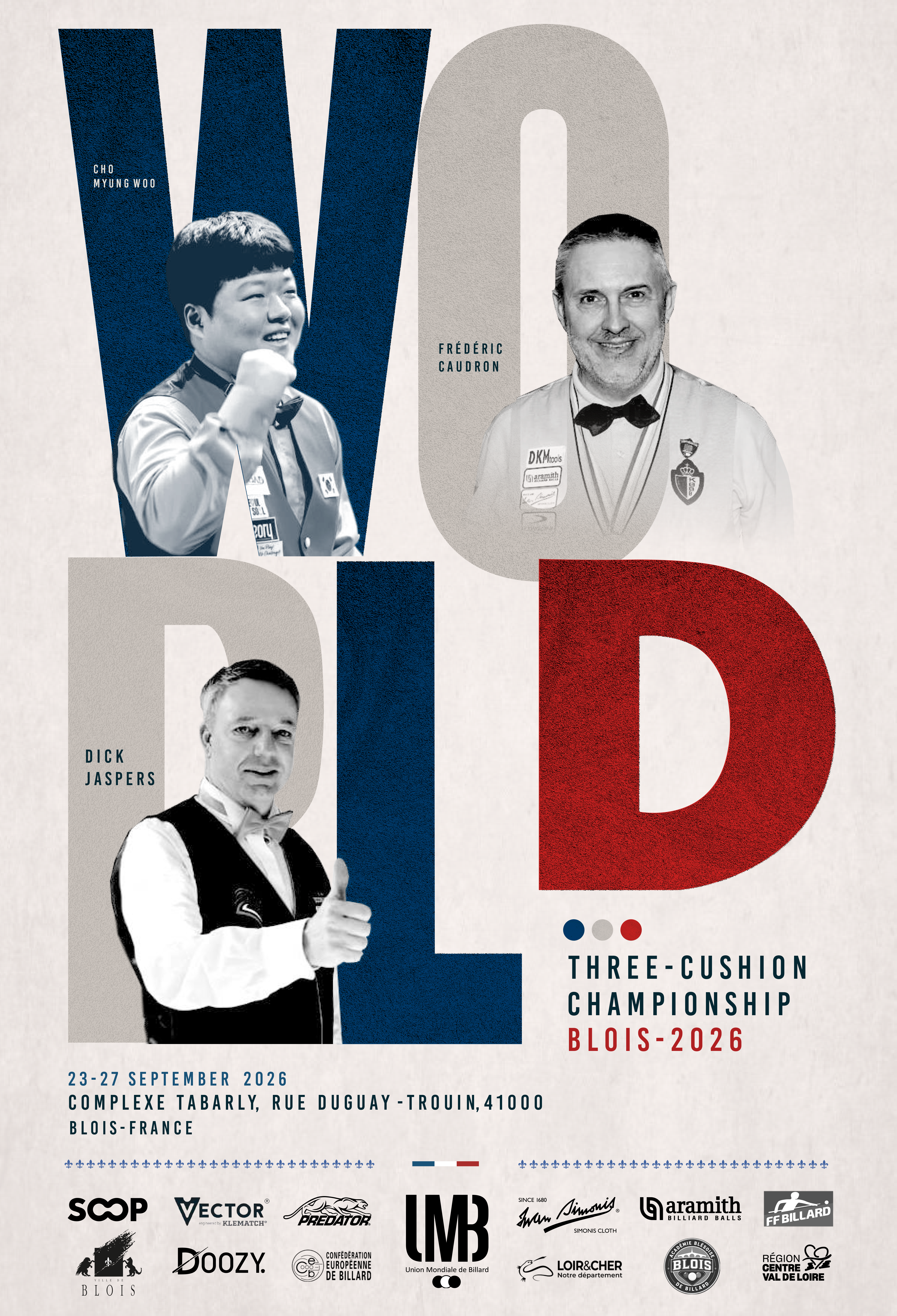 Cover image for 3-Cushion World Championships - Blois 2026